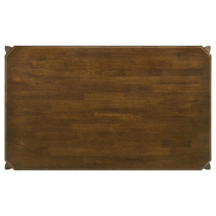 Almonte - Rectangular Wood Dining Table - Dark Brown Dining Table modern furniture Contempo Furniture