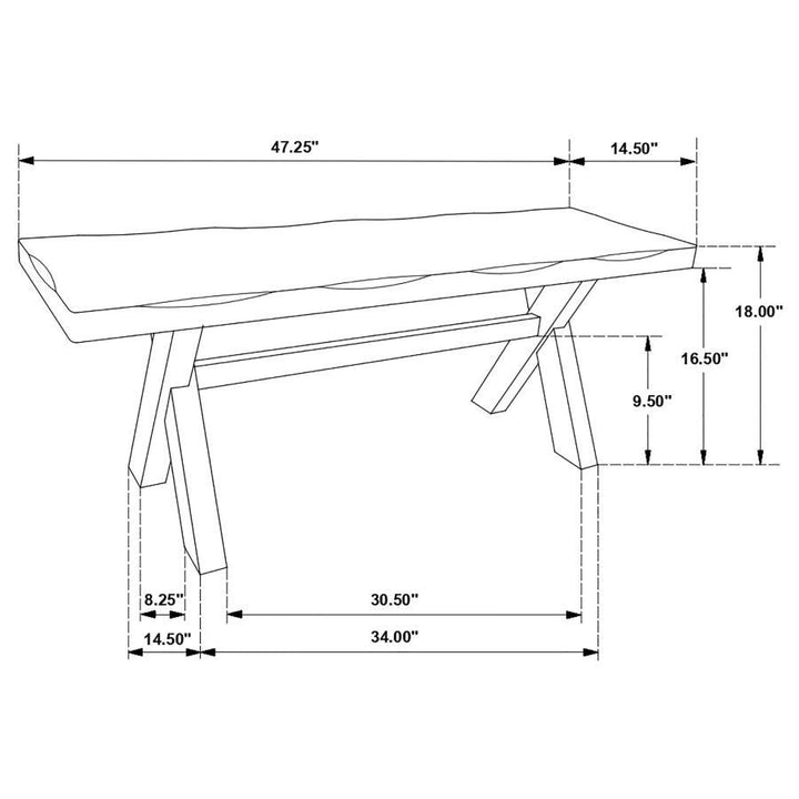 Alston - Wood Dining Bench - Knotty Nutmeg Dining Bench modern furniture Contempo Furniture