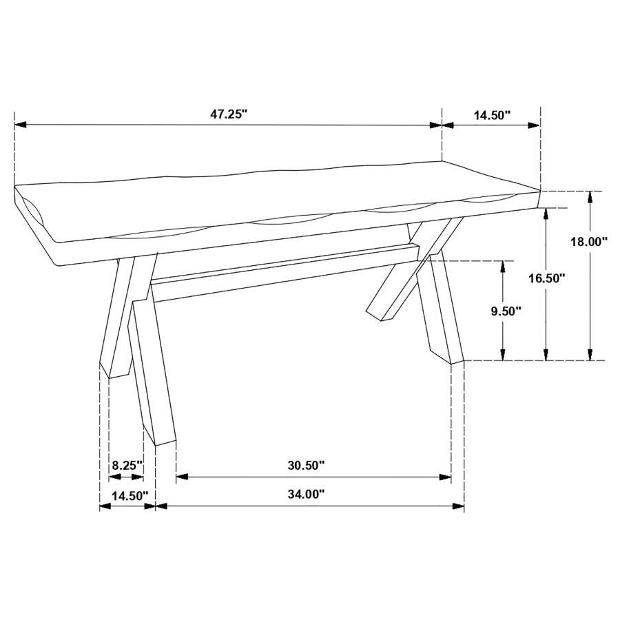 Alston - Wood Dining Bench - Knotty Nutmeg Dining Bench modern furniture Contempo Furniture