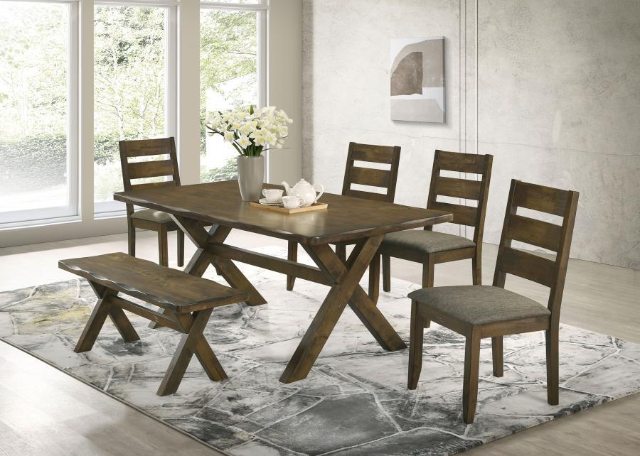 Alston - Wood Dining Bench - Knotty Nutmeg Dining Bench modern furniture Contempo Furniture