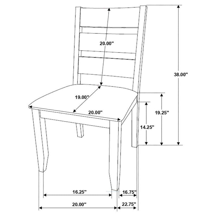 Alston - Wood Dining Side Chair (Set of 2) - Knotty Nutmeg Chair Set modern furniture Contempo Furniture