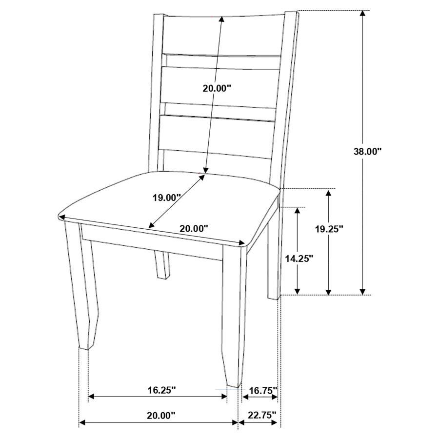Alston - Wood Dining Side Chair (Set of 2) - Knotty Nutmeg Chair Set modern furniture Contempo Furniture