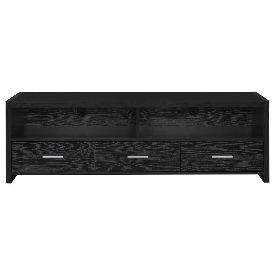 Alton - 3 - Drawer Engineered Wood TV Stand - Black Oak TV Stand modern furniture Contempo Furniture