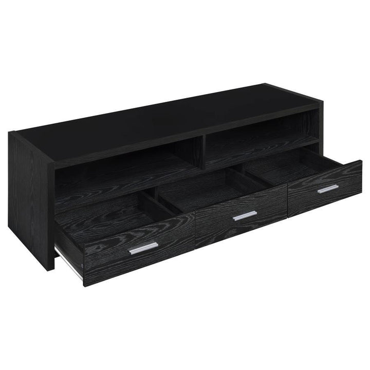 Alton - 3 - Drawer Engineered Wood TV Stand - Black Oak TV Stand modern furniture Contempo Furniture