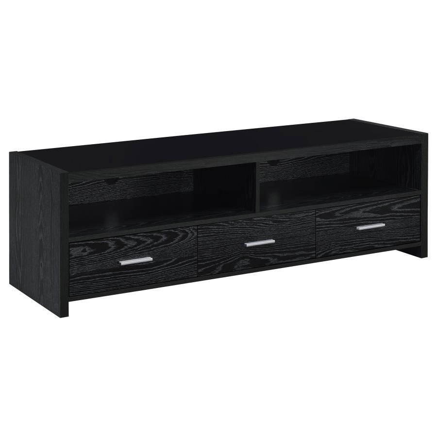 Alton - 3 - Drawer Engineered Wood TV Stand - Black Oak TV Stand modern furniture Contempo Furniture