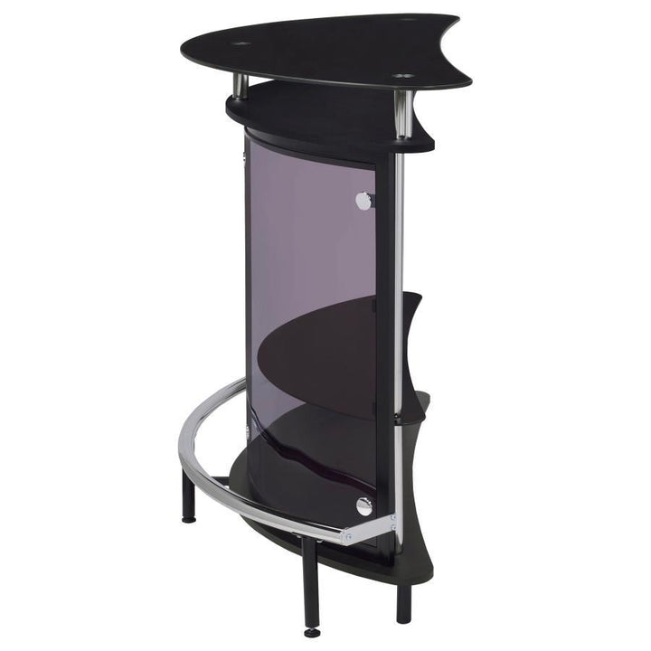 Amarillo - Freestanding Glass Top Home Bar Wine Cabinet - Black Wine Cabinet modern furniture Contempo Furniture