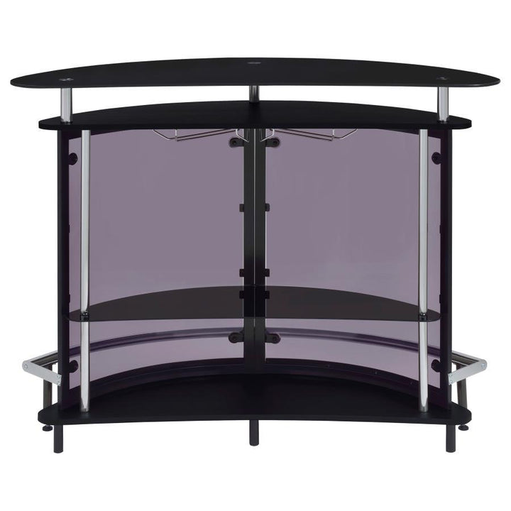 Amarillo - Freestanding Glass Top Home Bar Wine Cabinet - Black Wine Cabinet modern furniture Contempo Furniture