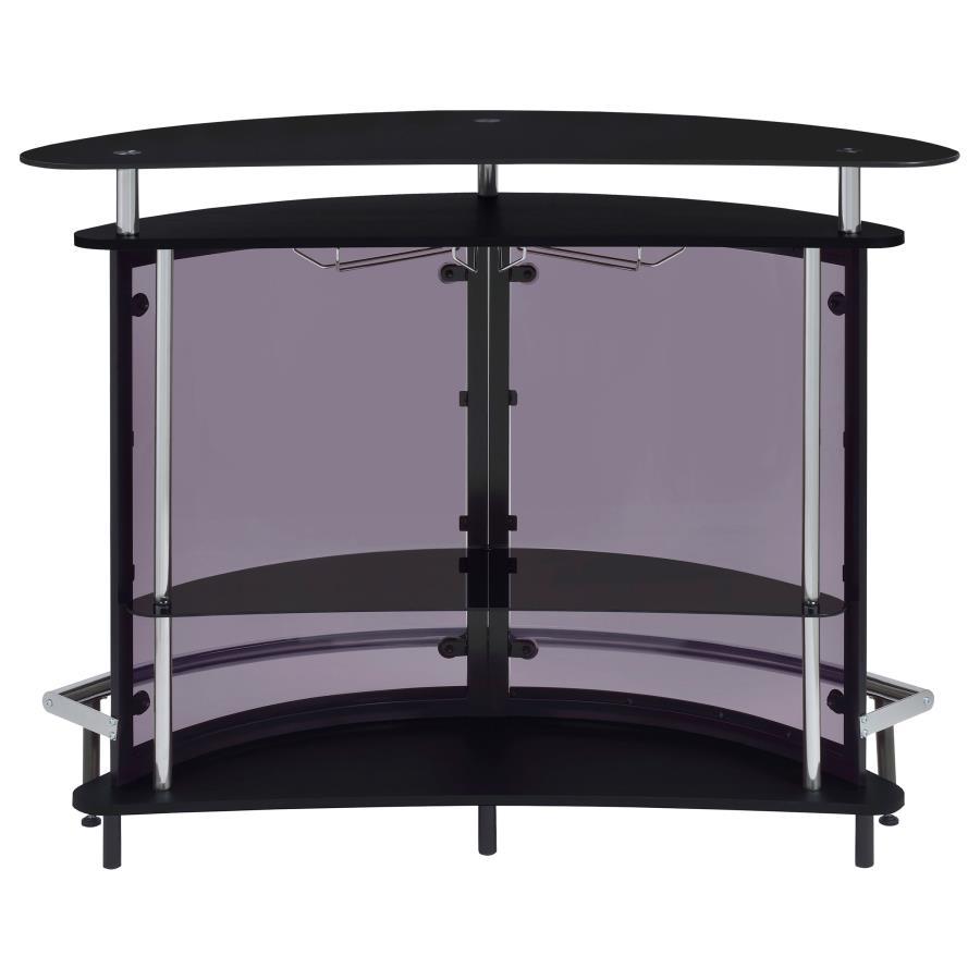 Amarillo - Freestanding Glass Top Home Bar Wine Cabinet - Black Wine Cabinet modern furniture Contempo Furniture