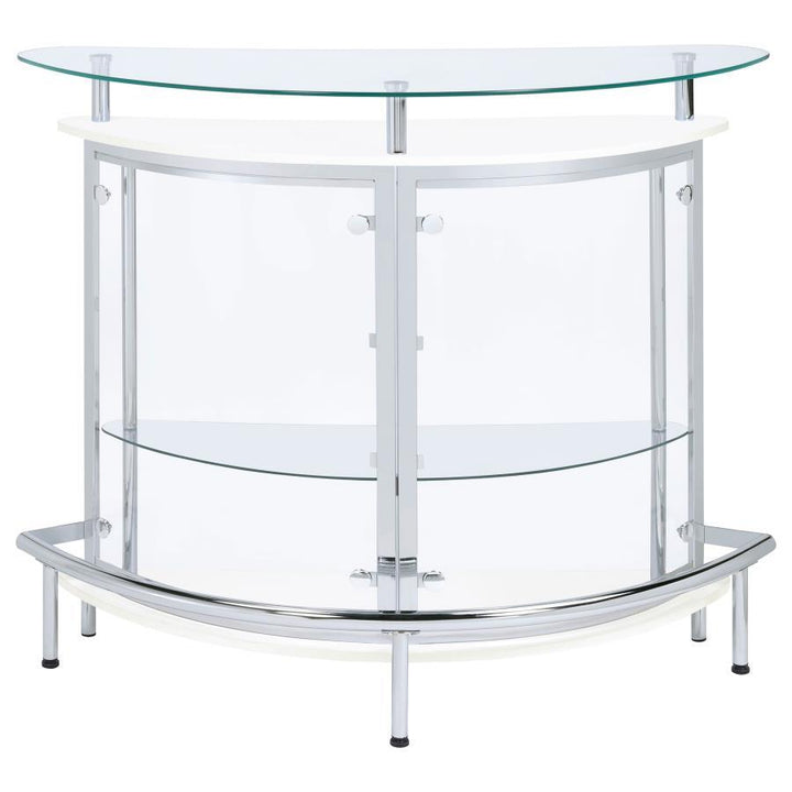 Amarillo - Freestanding Glass Top Home Bar Wine Cabinet - White Wine Cabinet modern furniture Contempo Furniture
