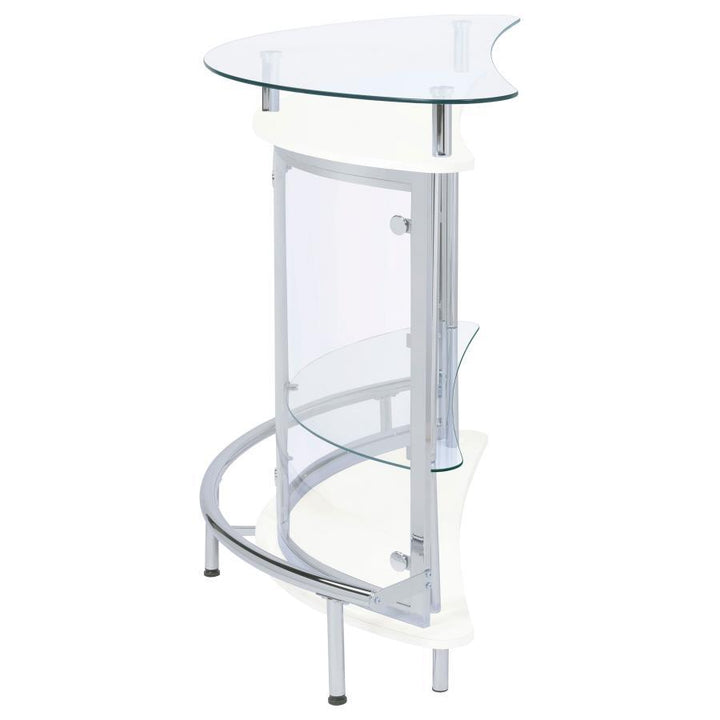 Amarillo - Freestanding Glass Top Home Bar Wine Cabinet - White Wine Cabinet modern furniture Contempo Furniture
