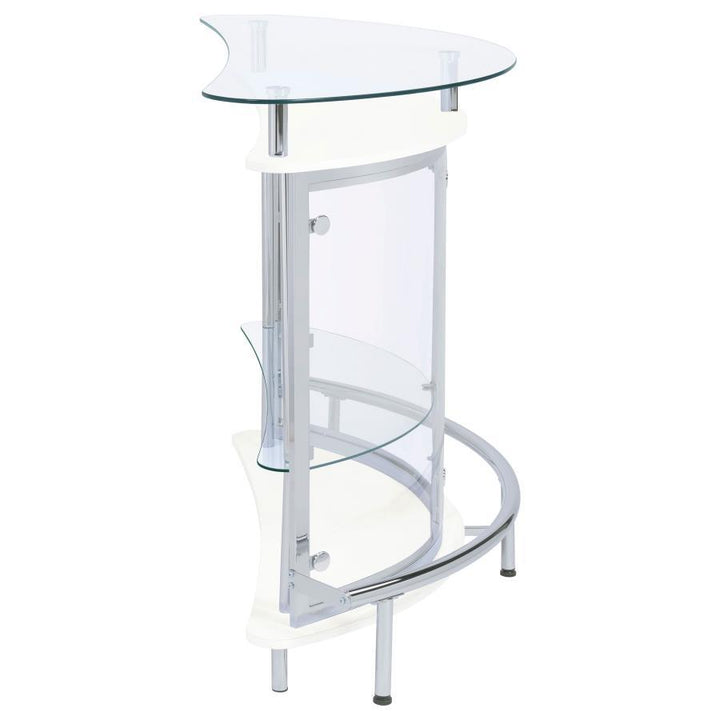 Amarillo - Freestanding Glass Top Home Bar Wine Cabinet - White Wine Cabinet modern furniture Contempo Furniture