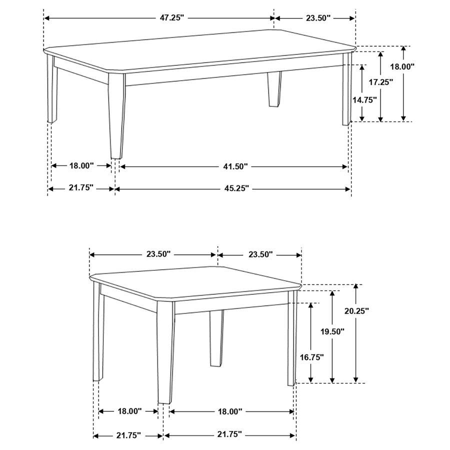 Amaro - 3 Piece Coffee And End Table Set - Dark Brown Table Set modern furniture Contempo Furniture