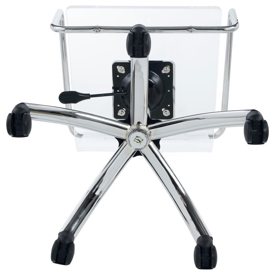 Amaturo - Acrylic Adjustable Home Office Desk Chair - Clear Swivel Chair modern furniture Contempo Furniture