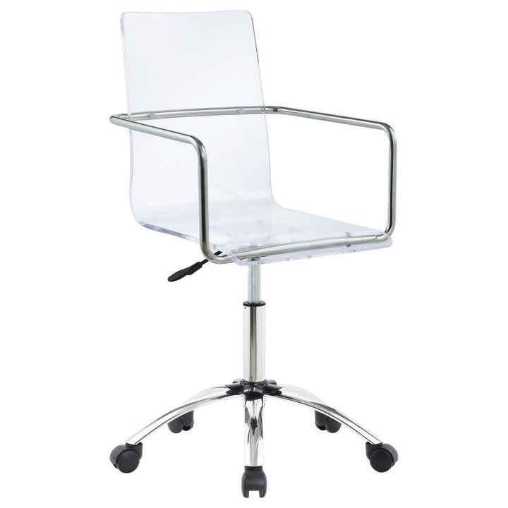 Amaturo - Acrylic Adjustable Home Office Desk Chair - Clear Swivel Chair modern furniture Contempo Furniture