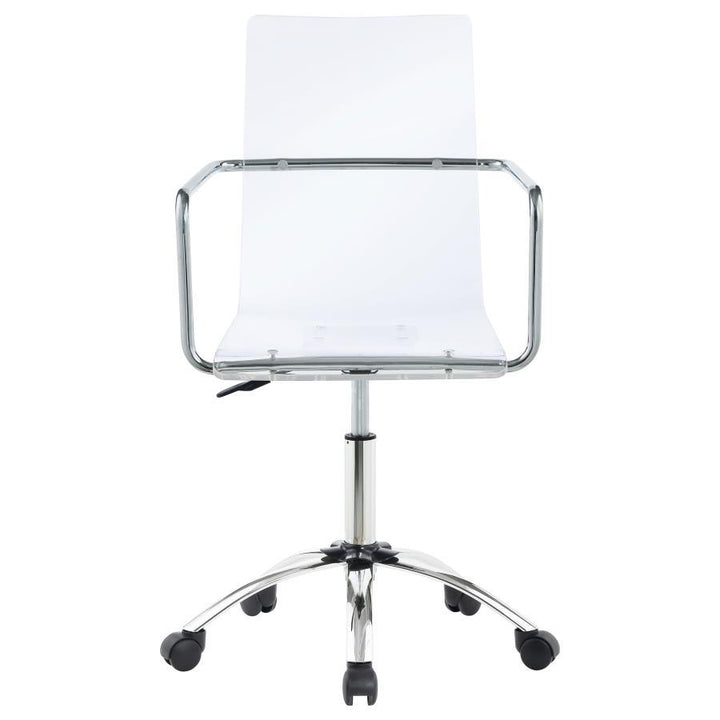 Amaturo - Acrylic Adjustable Home Office Desk Chair - Clear Swivel Chair modern furniture Contempo Furniture