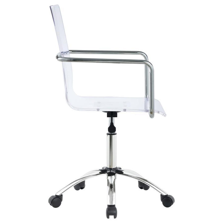 Amaturo - Acrylic Adjustable Home Office Desk Chair - Clear Swivel Chair modern furniture Contempo Furniture