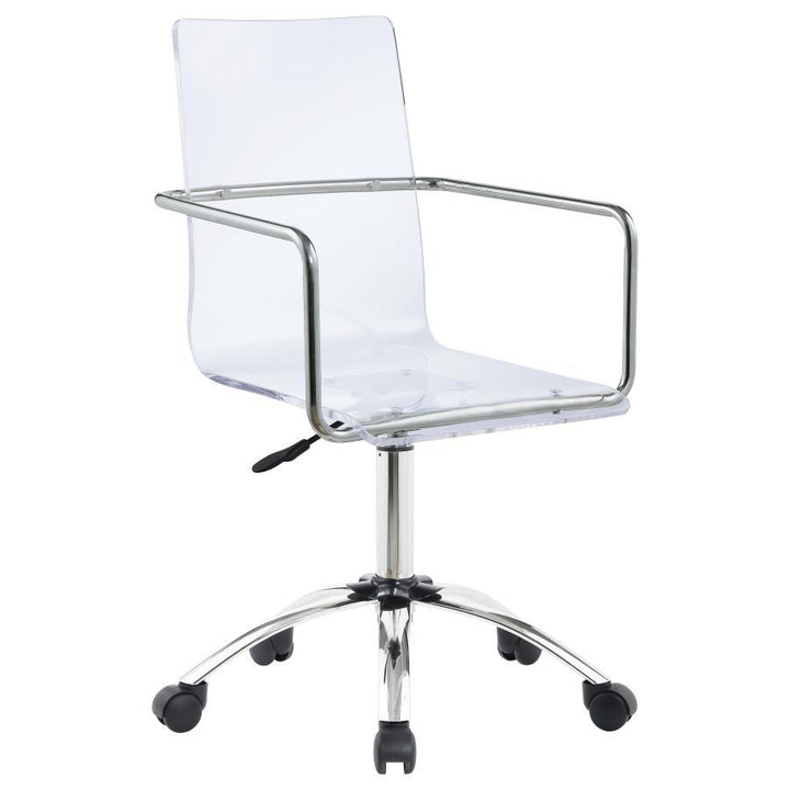 Amaturo - Acrylic Adjustable Home Office Desk Chair - Clear Swivel Chair modern furniture Contempo Furniture