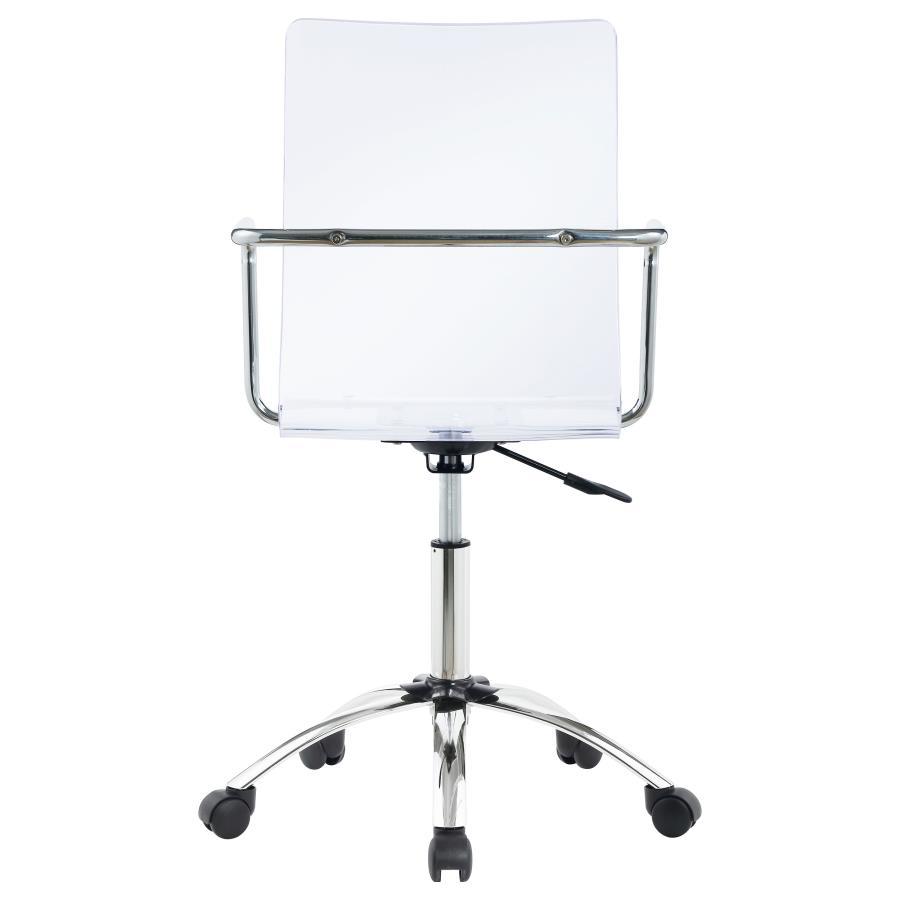 Amaturo - Acrylic Adjustable Home Office Desk Chair - Clear Swivel Chair modern furniture Contempo Furniture
