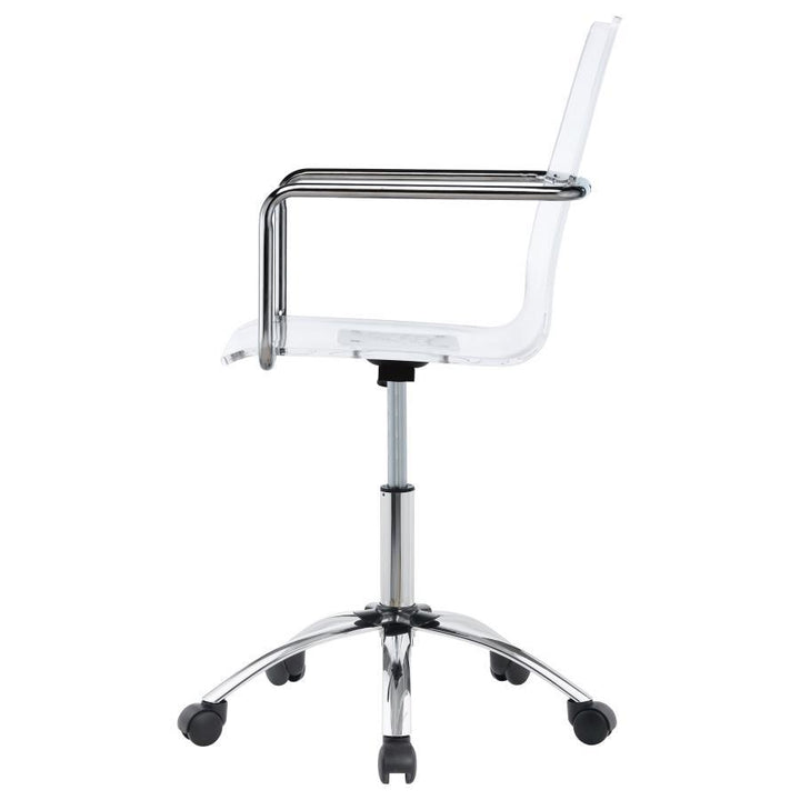 Amaturo - Acrylic Adjustable Home Office Desk Chair - Clear Swivel Chair modern furniture Contempo Furniture