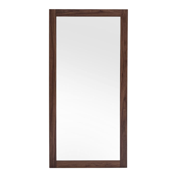 Amberlie - Modern Walnut Floor Mirror