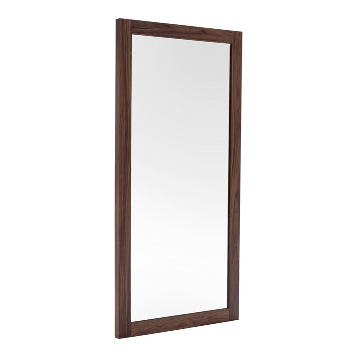 Amberlie - Modern Walnut Floor Mirror