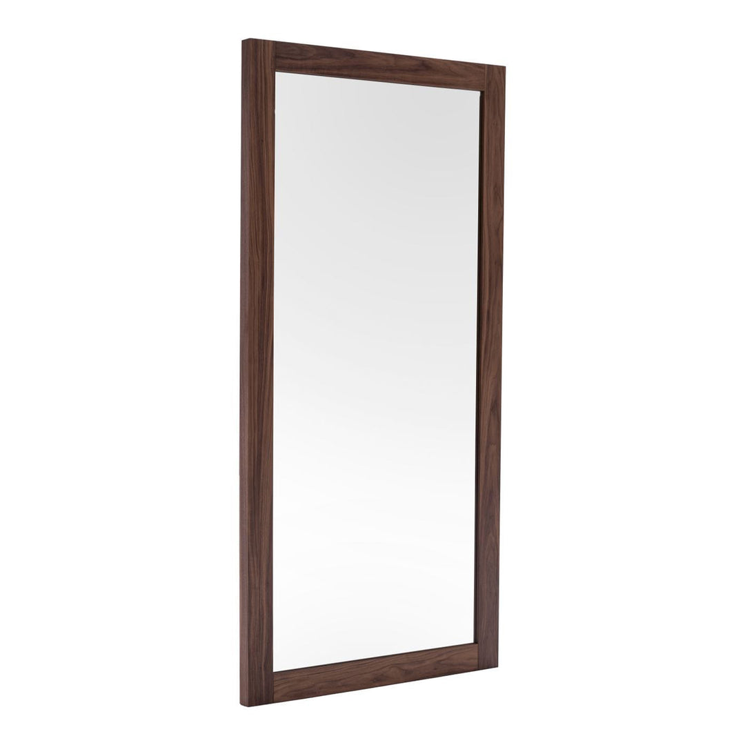 Amberlie - Modern Walnut Floor Mirror
