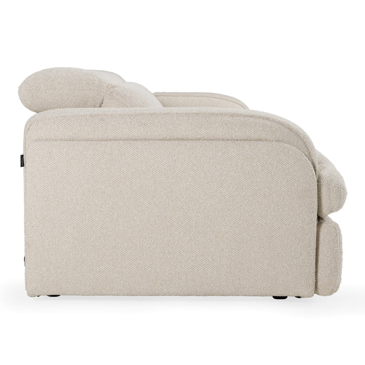 Ambler - Modern Off-White Fabric Sofa w/ 2 Power Recliners