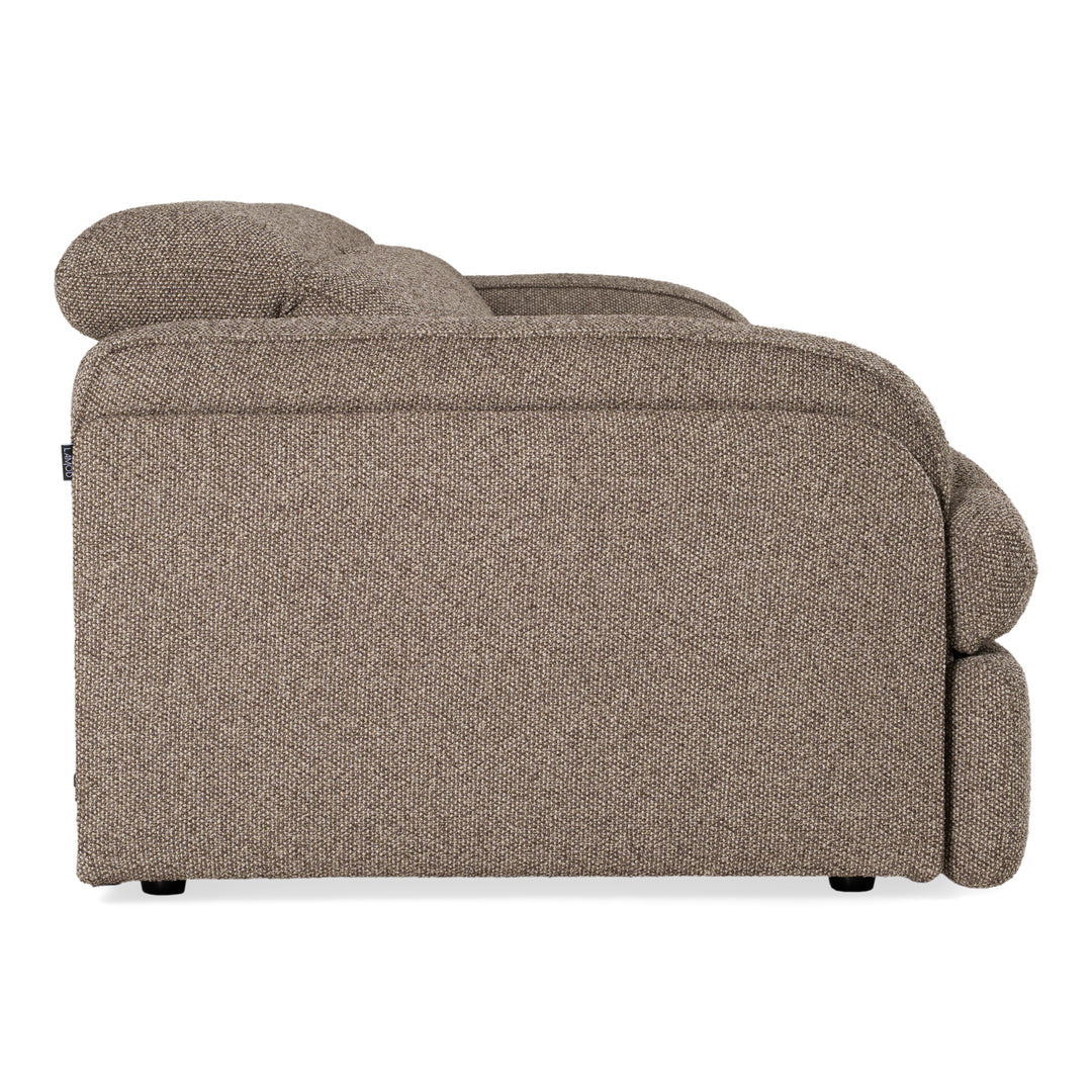 Ambler - Modern Brown Fabric Sofa w/ 2 Power Recliners