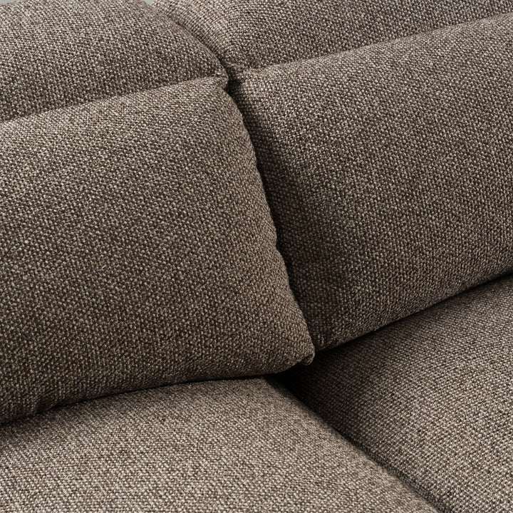 Ambler - Modern Brown Fabric Sofa w/ 2 Power Recliners