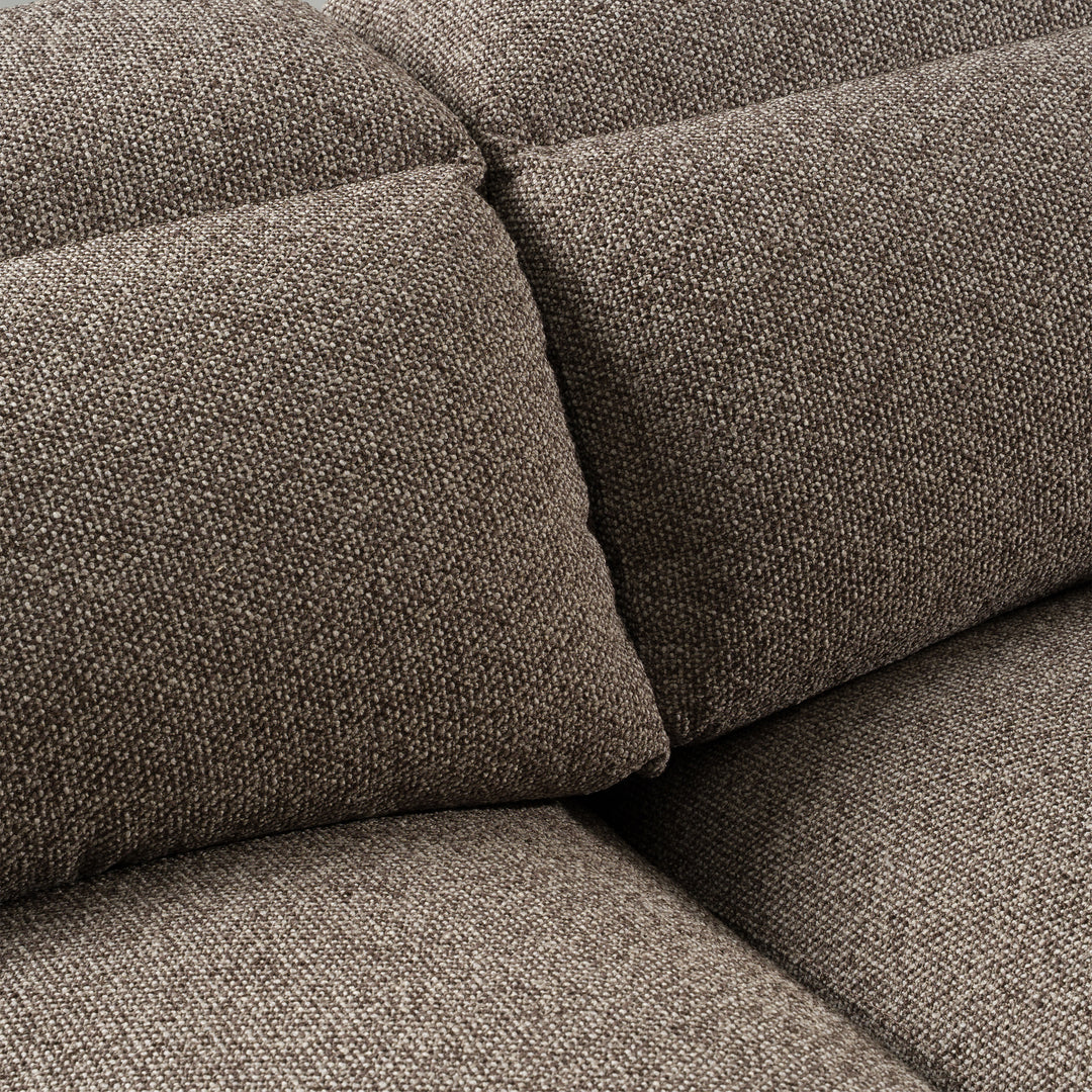 Ambler - Modern Brown Fabric Sofa w/ 2 Power Recliners