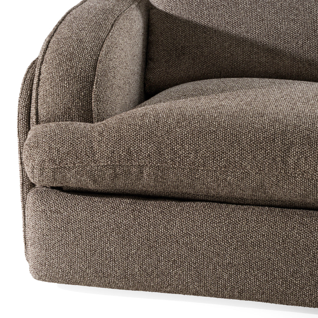 Ambler - Modern Brown Fabric Sectional Sofa w/ 2 Power Recliners Right Facing Chaise