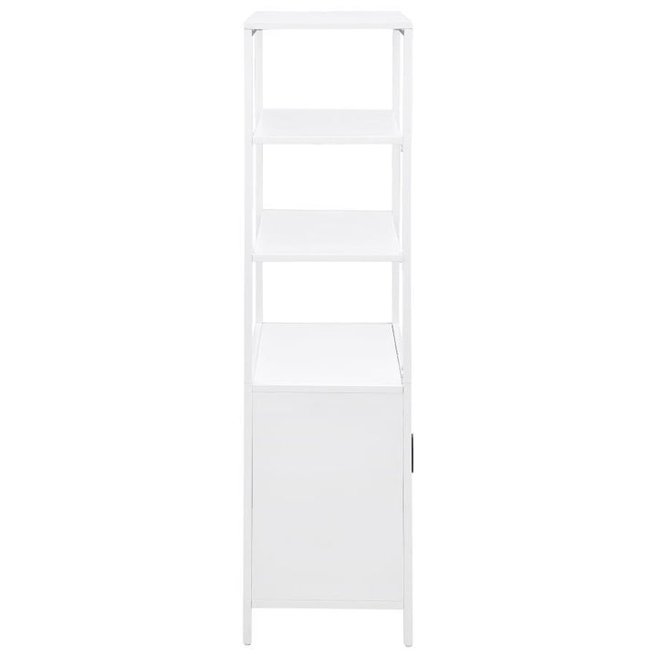Amherst - 3 - Shelf Radio Weave Cane Metal Accent Cabinet - White Accent Cabinet modern furniture Contempo Furniture