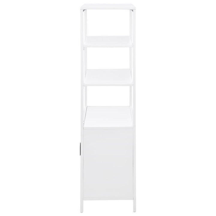 Amherst - 3 - Shelf Radio Weave Cane Metal Accent Cabinet - White Accent Cabinet modern furniture Contempo Furniture