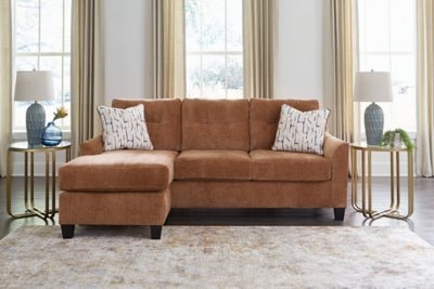 Amity Bay Sofa Chaise - Orange Stationary Sofa modern furniture Contempo Furniture