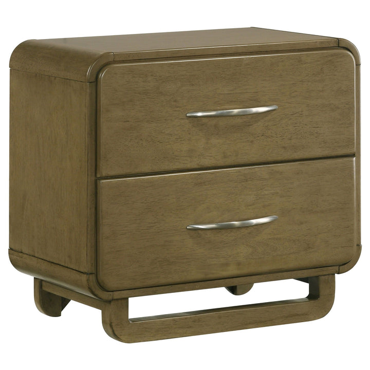 Amsbury - 2 - Drawer Nightstand Bedside Table - Nutmeg Accent Nightstand modern furniture Contempo Furniture