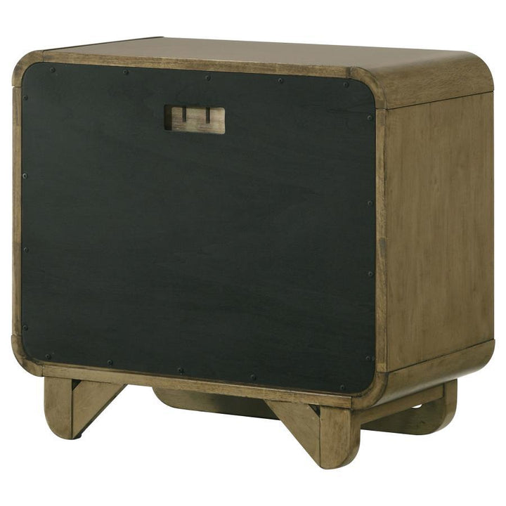 Amsbury - 2 - Drawer Nightstand Bedside Table - Nutmeg Accent Nightstand modern furniture Contempo Furniture