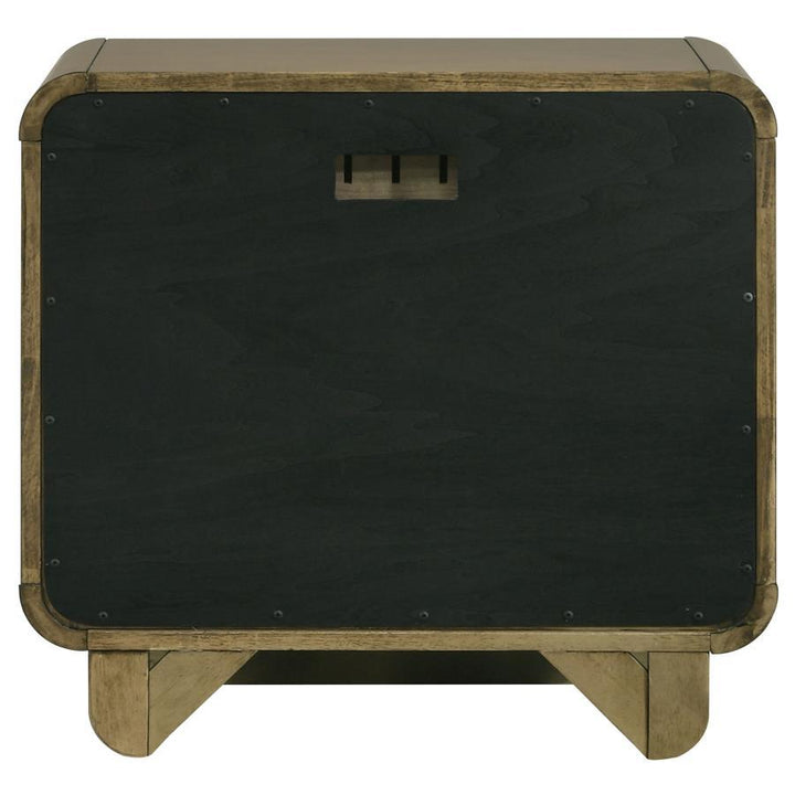 Amsbury - 2 - Drawer Nightstand Bedside Table - Nutmeg Accent Nightstand modern furniture Contempo Furniture