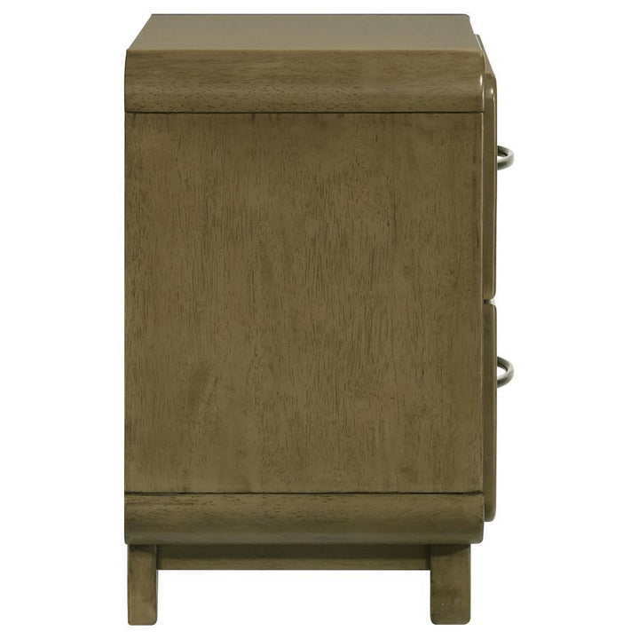 Amsbury - 2 - Drawer Nightstand Bedside Table - Nutmeg Accent Nightstand modern furniture Contempo Furniture