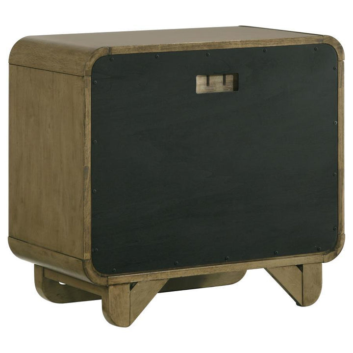 Amsbury - 2 - Drawer Nightstand Bedside Table - Nutmeg Accent Nightstand modern furniture Contempo Furniture