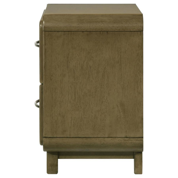 Amsbury - 2 - Drawer Nightstand Bedside Table - Nutmeg Accent Nightstand modern furniture Contempo Furniture