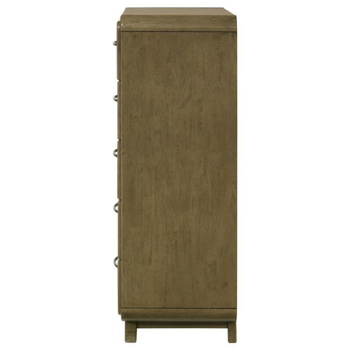 Amsbury - 5 - Drawer Chest Of Drawers - Nutmeg Accent Chest modern furniture Contempo Furniture
