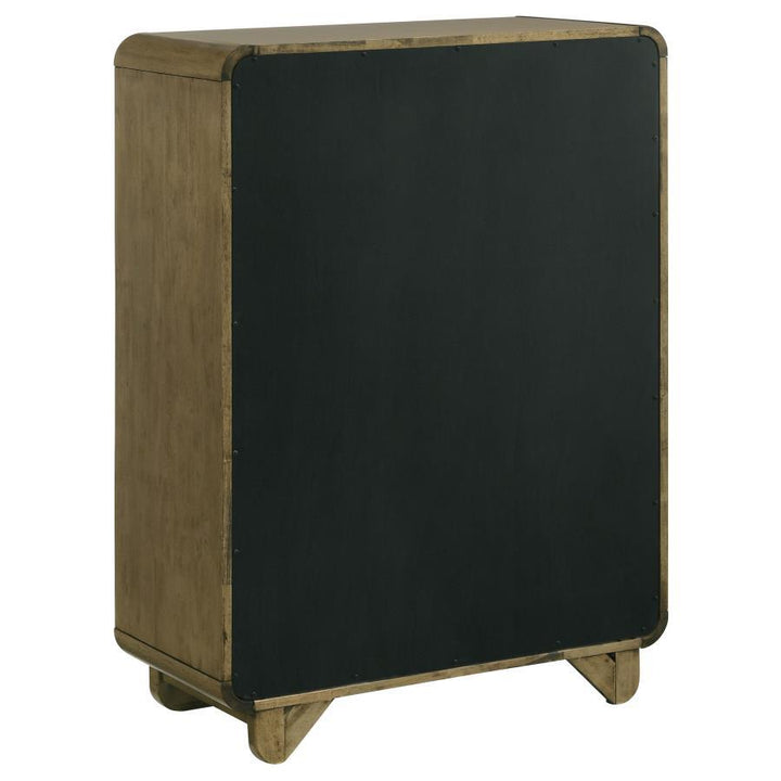 Amsbury - 5 - Drawer Chest Of Drawers - Nutmeg Accent Chest modern furniture Contempo Furniture