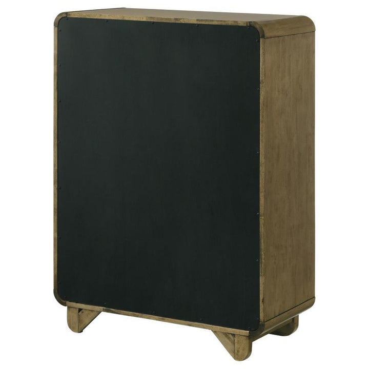 Amsbury - 5 - Drawer Chest Of Drawers - Nutmeg Accent Chest modern furniture Contempo Furniture