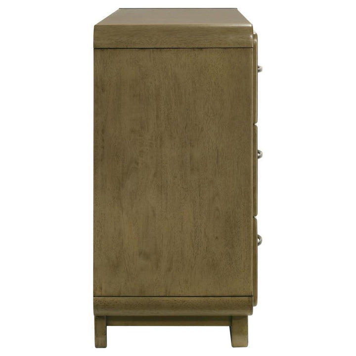 Amsbury - 6 - Drawer Dresser Cabinet - Nutmeg Dressers modern furniture Contempo Furniture