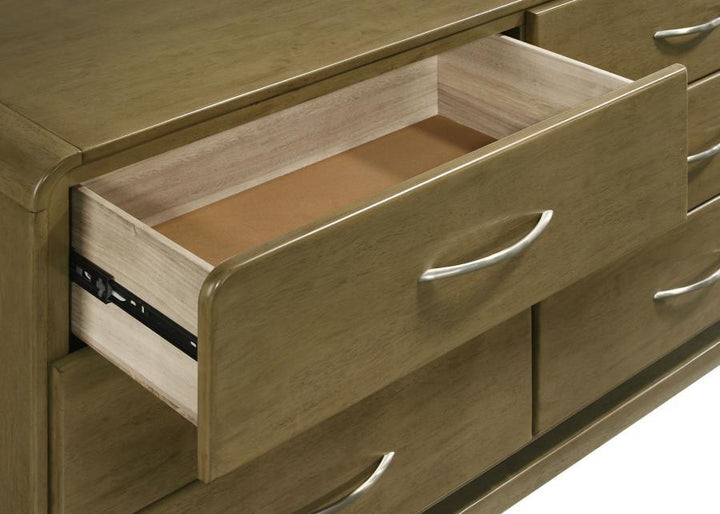 Amsbury - 6 - Drawer Dresser Cabinet - Nutmeg Dressers modern furniture Contempo Furniture