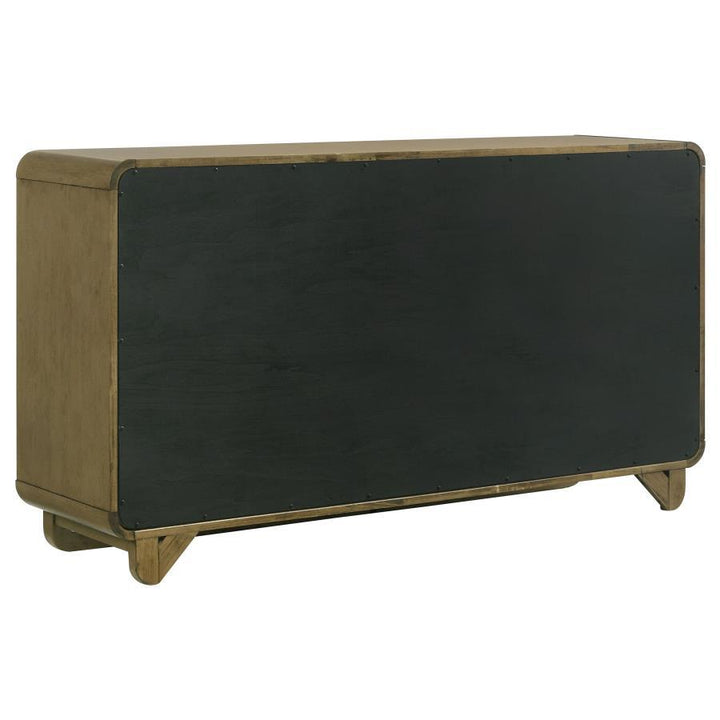 Amsbury - 6 - Drawer Dresser Cabinet - Nutmeg Dressers modern furniture Contempo Furniture