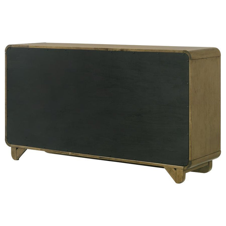 Amsbury - 6 - Drawer Dresser Cabinet - Nutmeg Dressers modern furniture Contempo Furniture