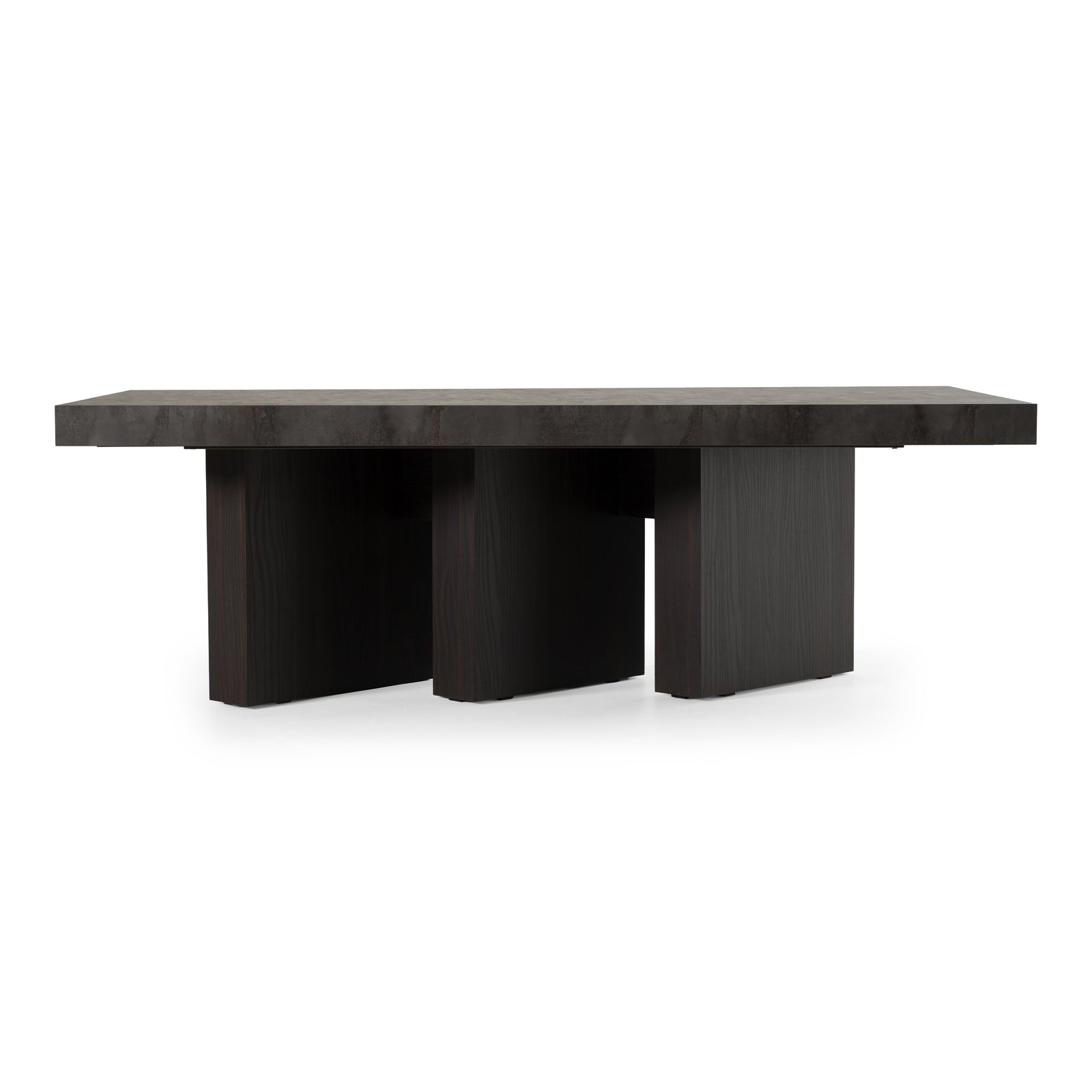 Amsterdam - Modern Grey Volcano  and  Eucalyptus Oak Dining Table