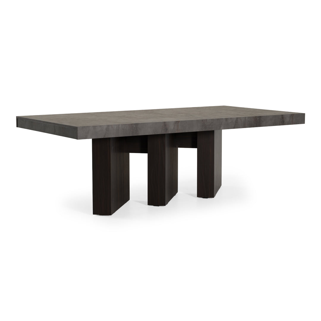 Amsterdam - Modern Grey Volcano & Eucalyptus Oak Dining Table