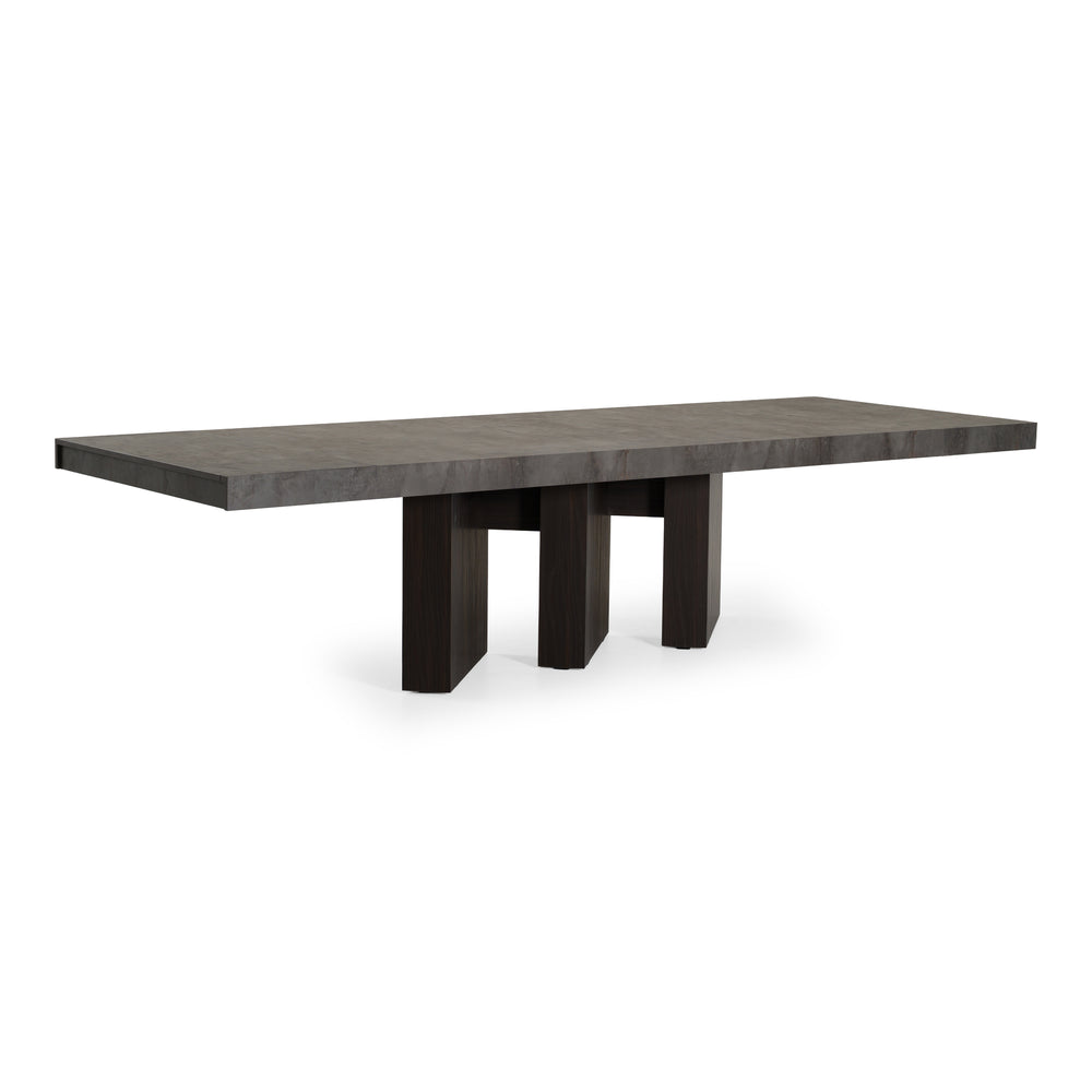 Amsterdam - Modern Grey Volcano & Eucalyptus Oak Dining Table - View 5